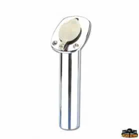 Portacanna da incasso in acciaio inox 316 tappo bianco