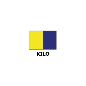 FLAG INTERNATIONAL CODE KILO cm. 30 X 45