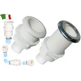 BOCCOLA DI SCARICO BIANCO D.50 - L. 118 mm