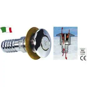 SFIATO IN OTTONE CROMATO PER TUBO D.16mm