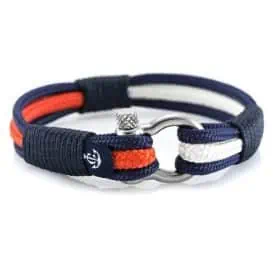 BRACCIALE YACHTING BLU ROSSO/BIANCO MIS.22