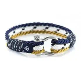 BRACCIALE YACHTING 3FILI BLU BIANCO CORDA  MIS.21