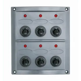 PANNELLO ELETTRICO GRIGIO 6 INTERRUTTORI