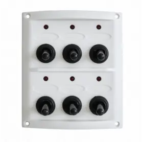 PANNELLO ELETTRICO BIANCO 6 INTERRUTTORI
