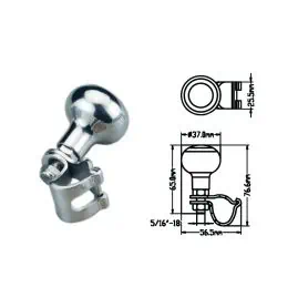 MANIGLIA GIREVOLE INOX AISI 316  D.37
