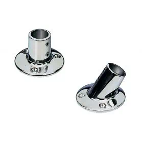 STRAIGHT ROUND BASE 90Â° IN STAINLESS STEEL - Diameter 25mm