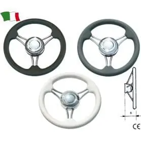 GREY POL. STEERING WHEEL ANATOM. D.35 3 SPOKES