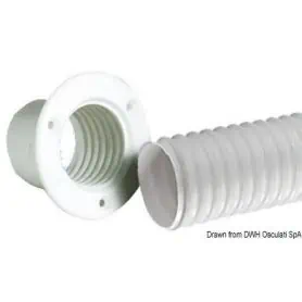 Flexible PVC tube for outboard motor cable passage.