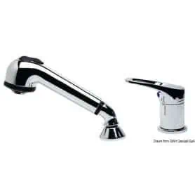 Olivia chrome single-lever mixer + chrome extractable shower.