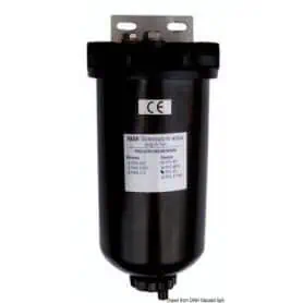 Pre-filter decanter with filtering element in 120 micron stainless steel mesh.
