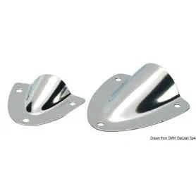 Ear-shaped protection for sea discharges, gasoline vents, water, etc.