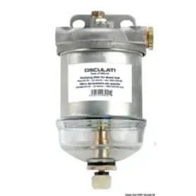 Decanting diesel fuel filter made of die-cast aluminum.