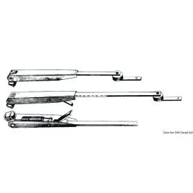 Stainless steel telescopic arm, matte black color.