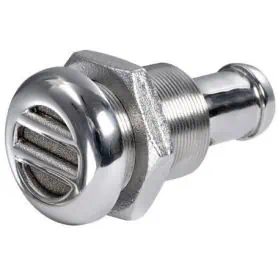 Sfiato carburante in acciaio inox AISI 316 lucidato a specchio con anti-allagamento