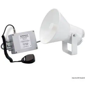 Tromba MARCO elettronica con amplificatore per imbarcazioni dai 12 ai 20 metri