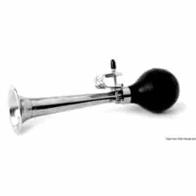Japanese pear-shaped trumpet in chrome-plated brass.