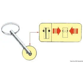 Self-locking stainless steel dowel with double ball lock.