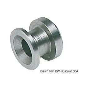 Stainless steel AISI 316 mushroom-shaped tarp stopper.
