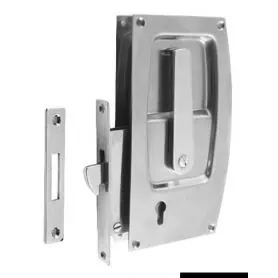 Recessed lock, sliding door.