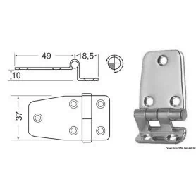 2 mm swinging hinge