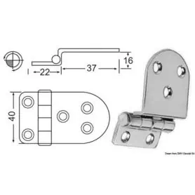 Cerniera a sbalzo 2 mm