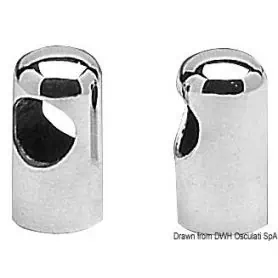 Rounded handrail terminal derived from a tube.