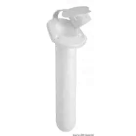 Recessed rod holder with waterproof closure.