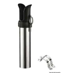 Wall-mounted fishing rod holder with removable plug