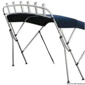 Fishing rod holder for awning