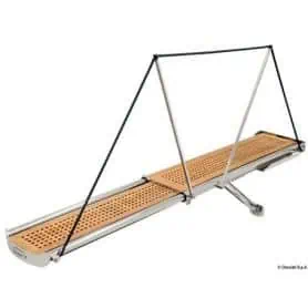 Passerella idraulica telescopica BRIDGE con struttura in acciaio inox AISI 316 lucidato a specchio