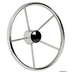 Mirror polished stainless steel 5-spoke steering wheel