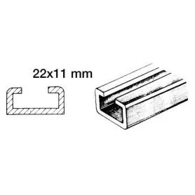 Rotaia in alluminio per scorrevoli nylon