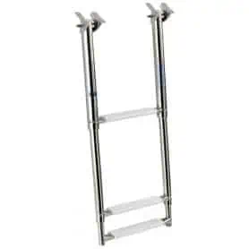 Telescopic ladder to be applied under the swim platform.