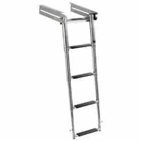 Under platform ladder with cantilever step.