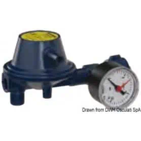 Pressure regulator 30 Mb with pressure gauge.