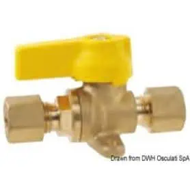 Shut-off valve with fixing plate.