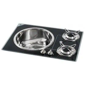 Glass top + stainless steel sink