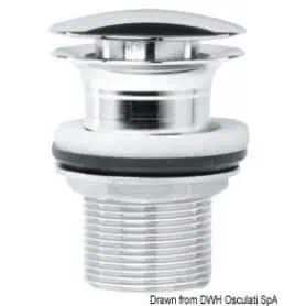Piletta in ottone cromato Push-Pull