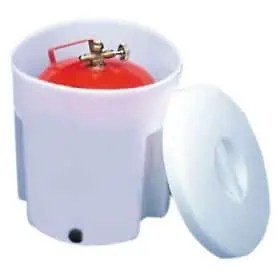 Gas cylinder container