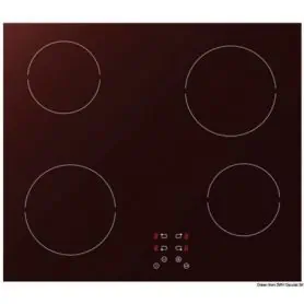 4-burner glass ceramic hob.