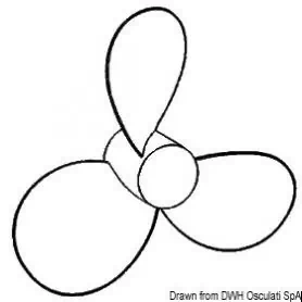 NEW SATURN propellers, made of stainless steel - RUBEX 3-blade propellers, with interchangeable RUBEX hub.