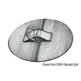 Stainless steel D-rings with EPDM support.