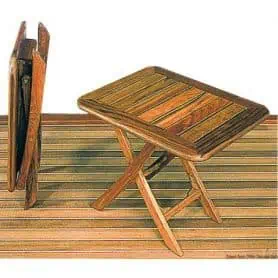 Folding ARC Teak Adjustable Height Table