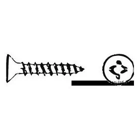 Flat countersunk head screws with cross-cut are suitable for chipboard panels, wood, and plastic.
