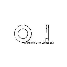 Flat washers three times the hole diameter wide.