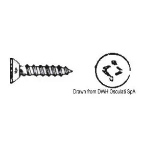Cross recessed flat head self-tapping screws, UNI 6955 DIN 7982.