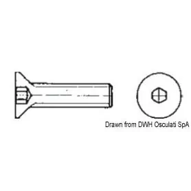 Countersunk screws with hexagon socket, UNI 5933 DIN 7991