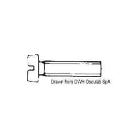 Fully threaded cylindrical head screws with slotted drive, UNI 6107 DIN 84.