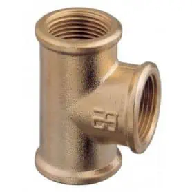 1 1/2" brass tee