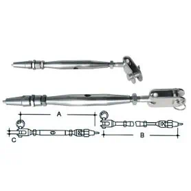 Tenditore Inox per cavo inox  10 x 5